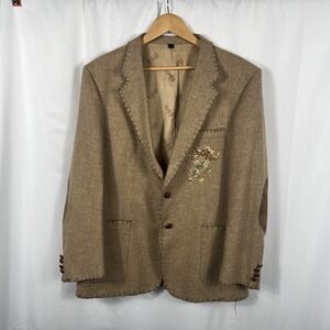 Vintage Farrah Blazer Womens 100% Wool Tan No Size Listed See Measurements Photo